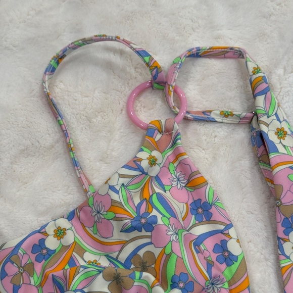 New! SET For Love & Lemons Devon Triangle High Waisted Bikini Set 31089 - Picture 7 of 14